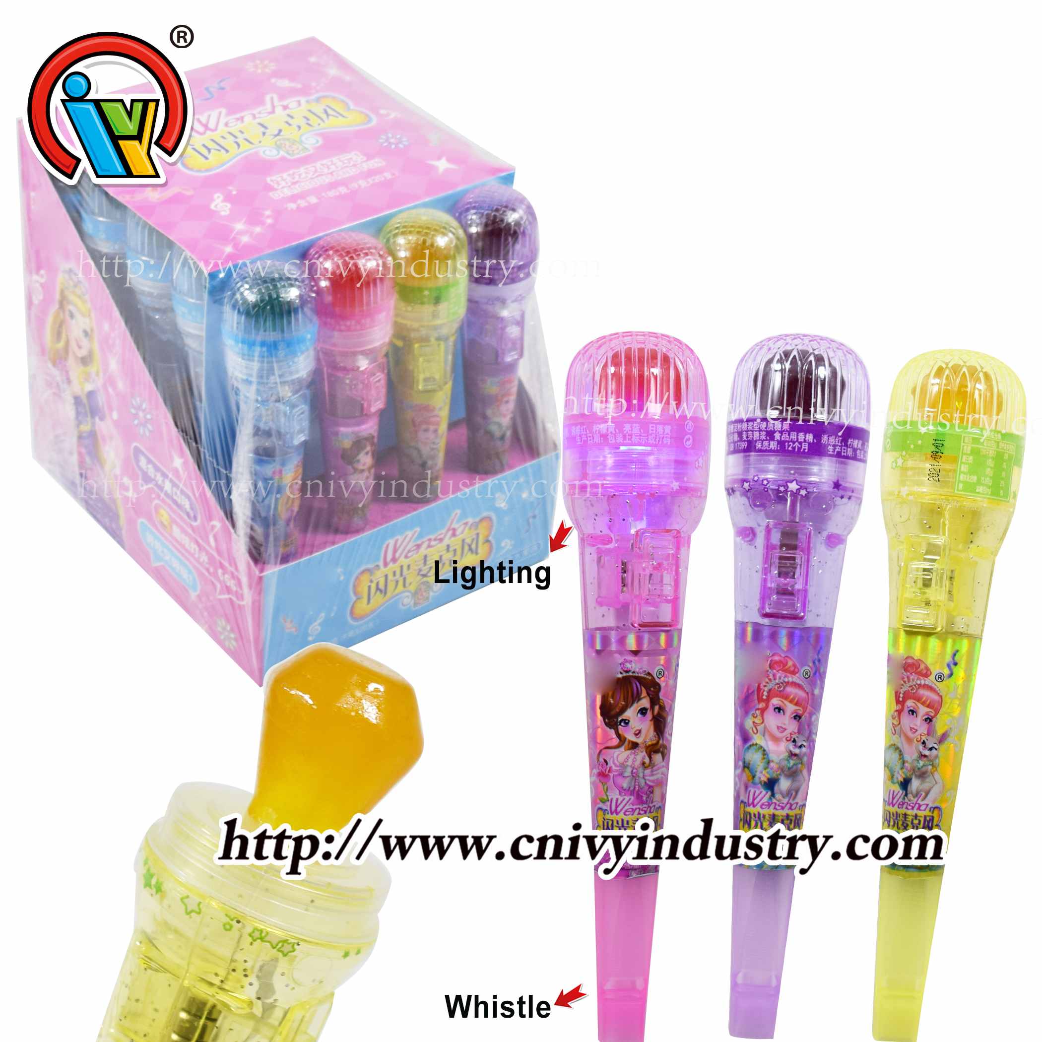 Unicorn shape lollipop candy wholesale